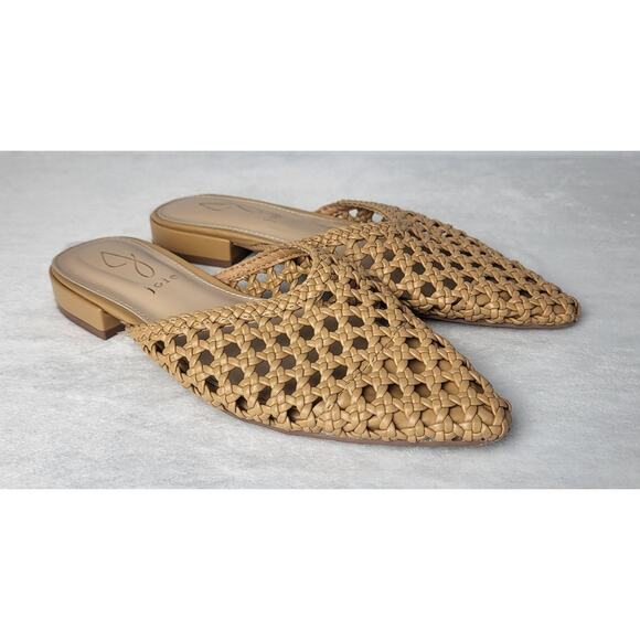JOEI Behold Woven Leather Mule Pointed Toe Slip On Flat in Tan | 6 - Picture 13 of 13